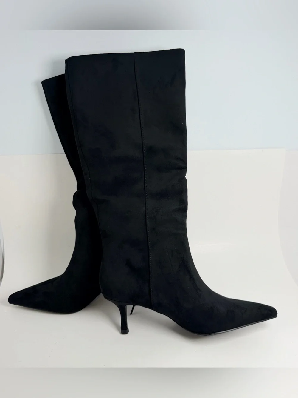 Fringe Stiletto Over-the-Knee Boots in Black
